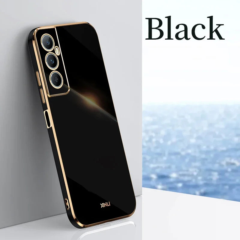 6d Luxury Phone Case For OPPO Realme C75 C30s C31 C35 C51 C53 C55 4G C63 C65 C67 14x Soft Silicone Shockproof Back Cover Cases