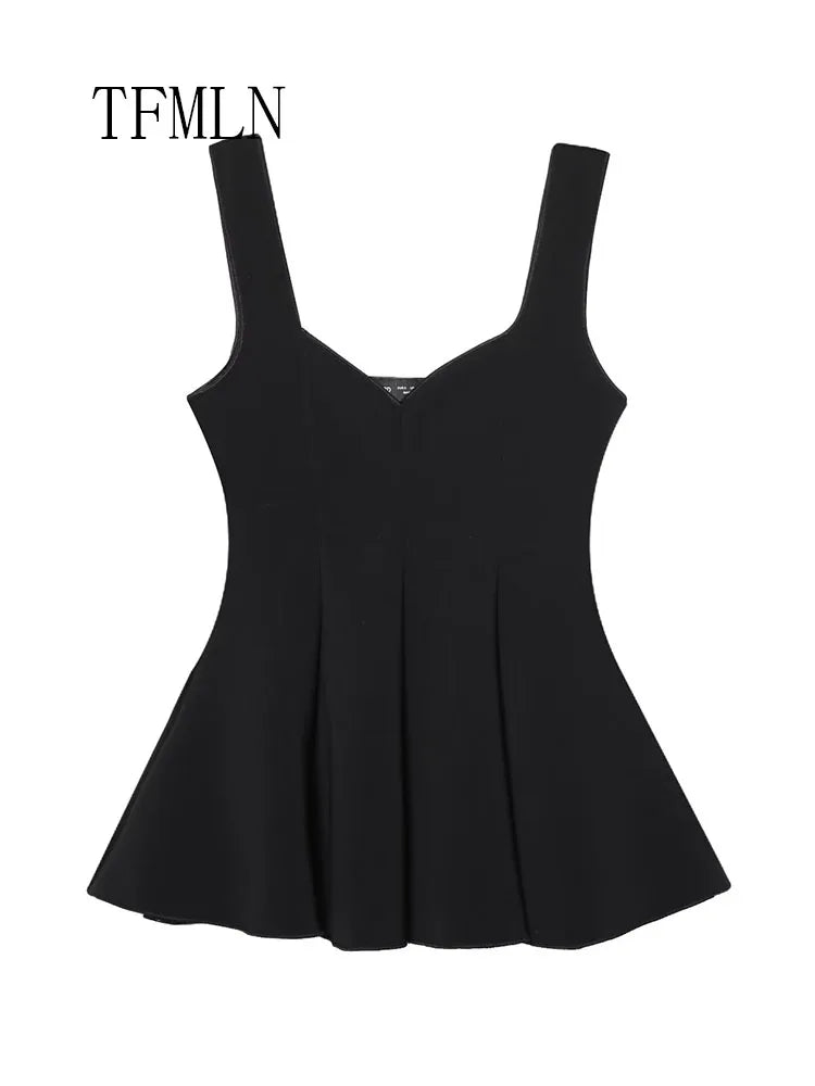 Solid Skirt Hem Top