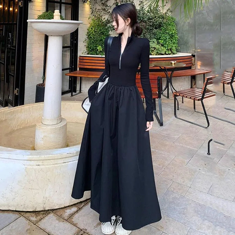 Turtleneck A-Line Dress