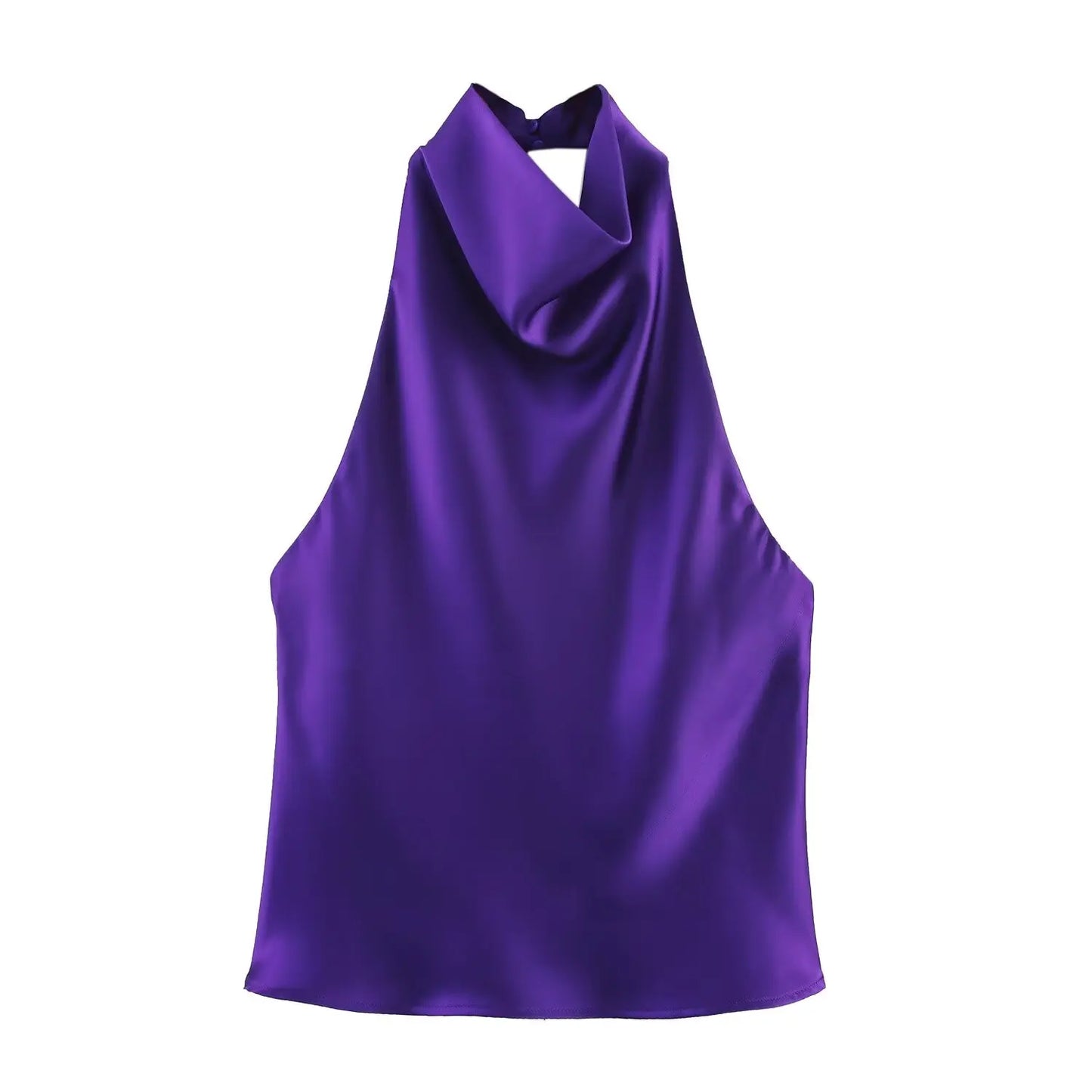 Backless Button Top