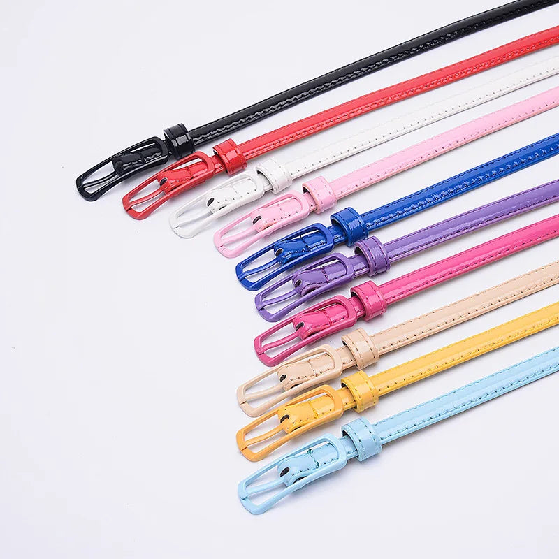 Candy Color Leather Belt