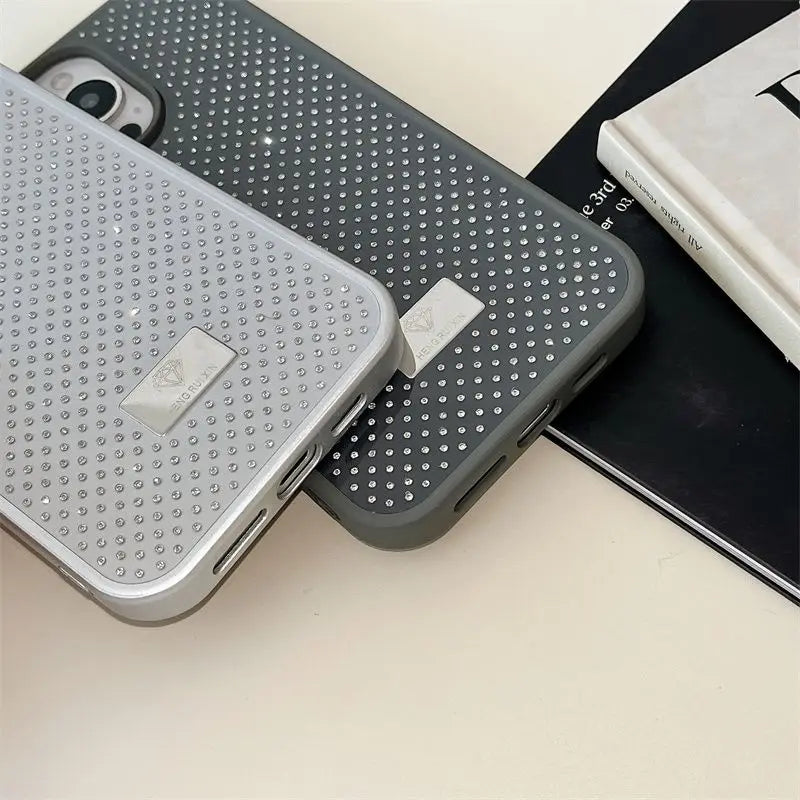 Luxurious Diamond Small Fragrance Phone Case For iPhone 16Pro Max 15Pro 14 13 12 11Pro Max Flash Diamond Premium Protective Case