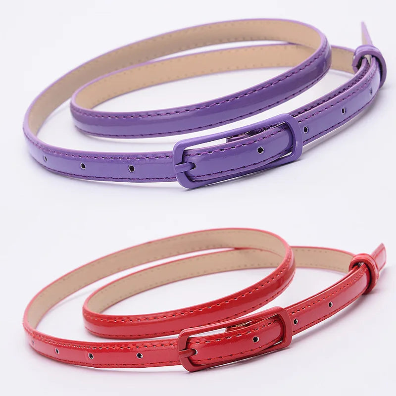 Candy Color Leather Belt