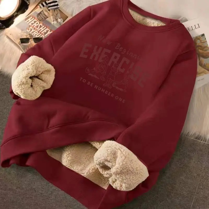 Fleece Letter Sweatshirt