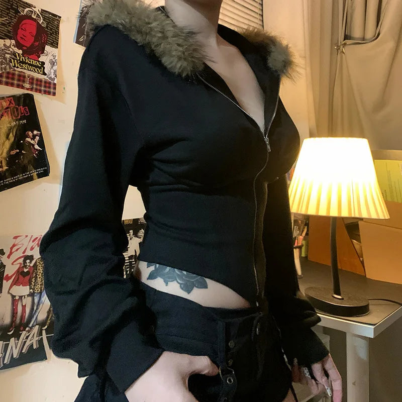 Goth Faux Hoodie