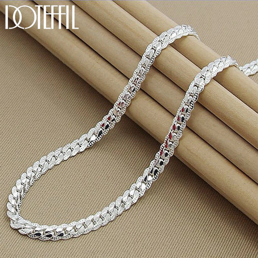 925 Sterling Silver 6mm Side Chain