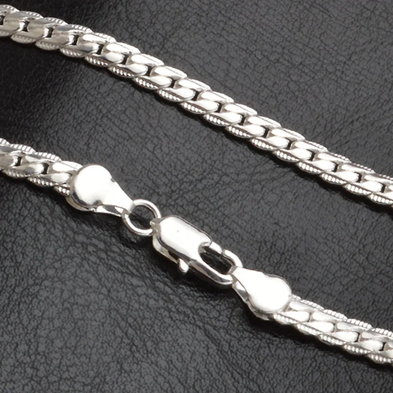 20-60cm 5mm Silver Color Necklace Chain