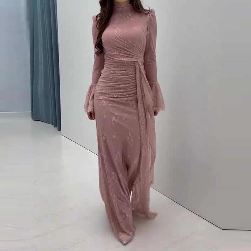 Lace Embroidery Gown