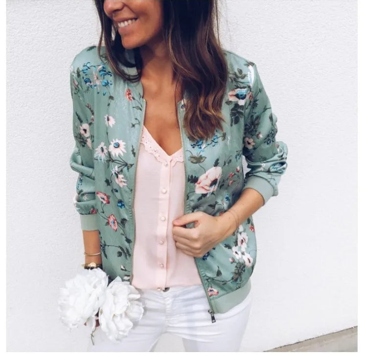 Floral Bomber Jacket