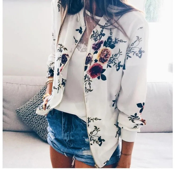 Floral Bomber Jacket