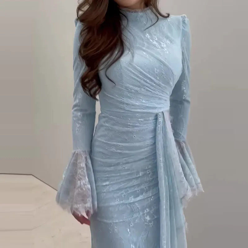 Lace Embroidery Gown