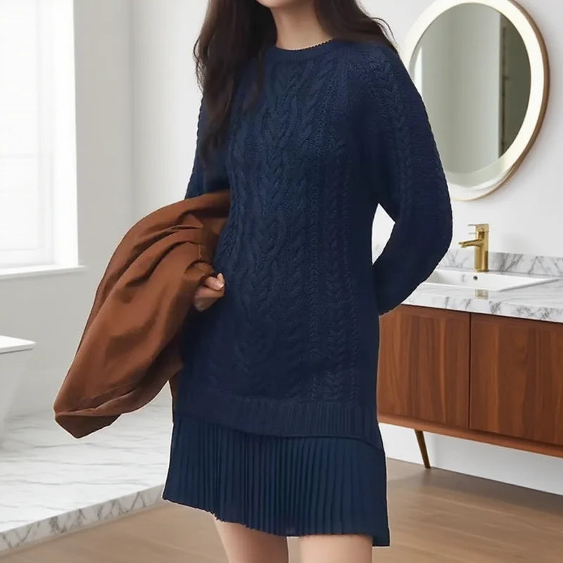 Twist Knitted Sweater Dresses