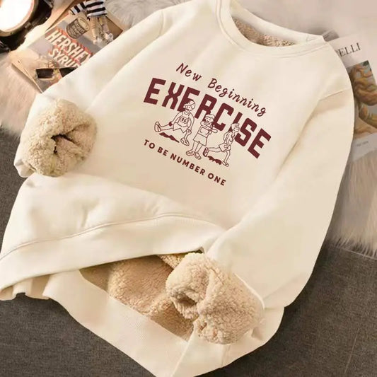 Fleece Letter Sweatshirt