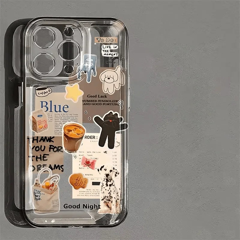 Cute Cake Cat Phone Case For iPhone 16 15 11 13 14 12 Pro Max 16E 7 8 15 14 Plus 11 Pro 12 13 16 Pro SE XR XS X Soft Back Cover