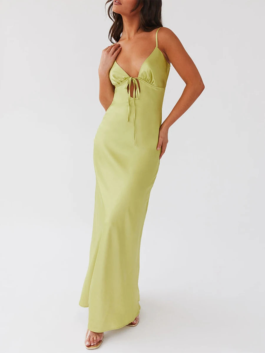 Satin Long Dress
