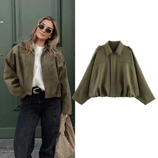 Turn-down Collar Jacket