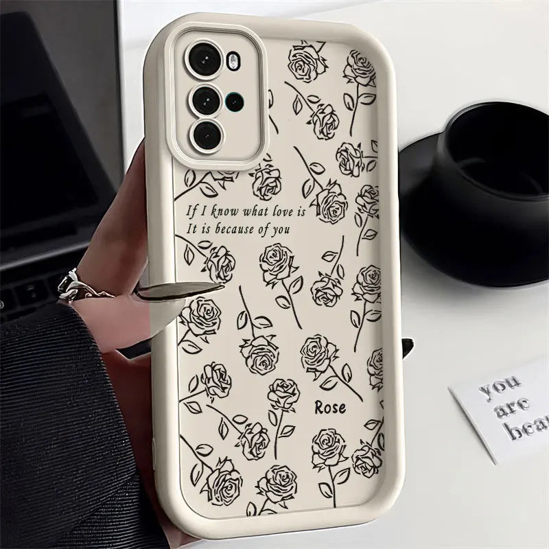 G22 Simple Rose Sky Eye Ladder Phone Case For Motorola Moto G22 Cover