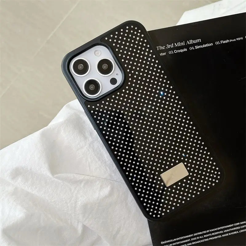 Luxurious Diamond Small Fragrance Phone Case For iPhone 16Pro Max 15Pro 14 13 12 11Pro Max Flash Diamond Premium Protective Case