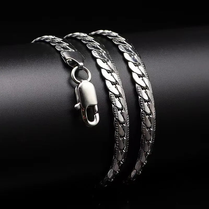 20-60cm 5mm Silver Color Necklace Chain