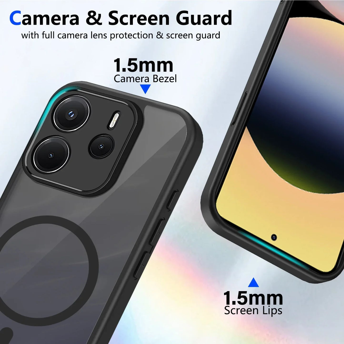 Case for Xiaomi Redmi Note 14 13 4G 5G Matte Transparent Magsafe Magnetic Shockproof Coque for Redmi Note 13 Pro Plus 5G 4G Case