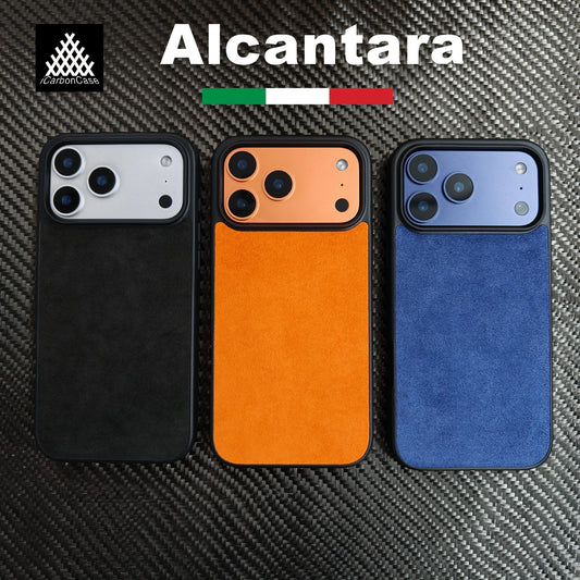Genuine Italy Magnetic Alcantara Premium Leather Case for iPhone 17 17Pro 16 15 14 13 Pro Max with MagSafe Wireless Charging
