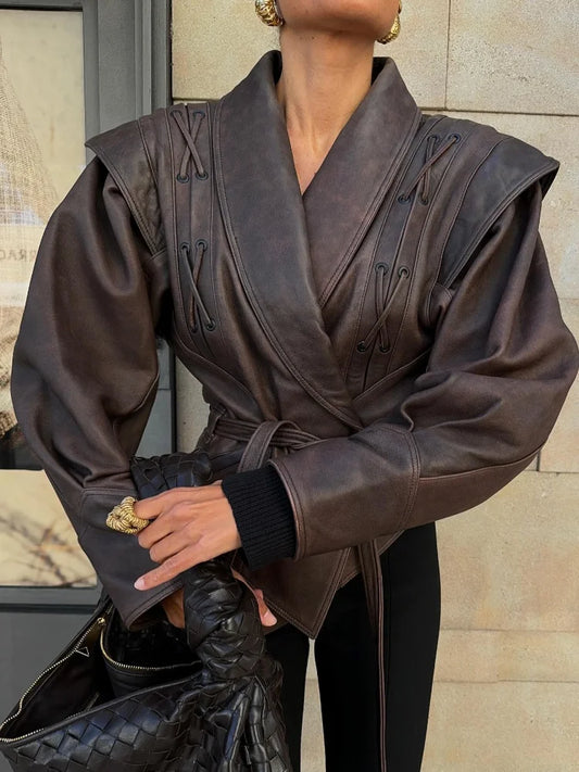 Leather Bomber Jacket