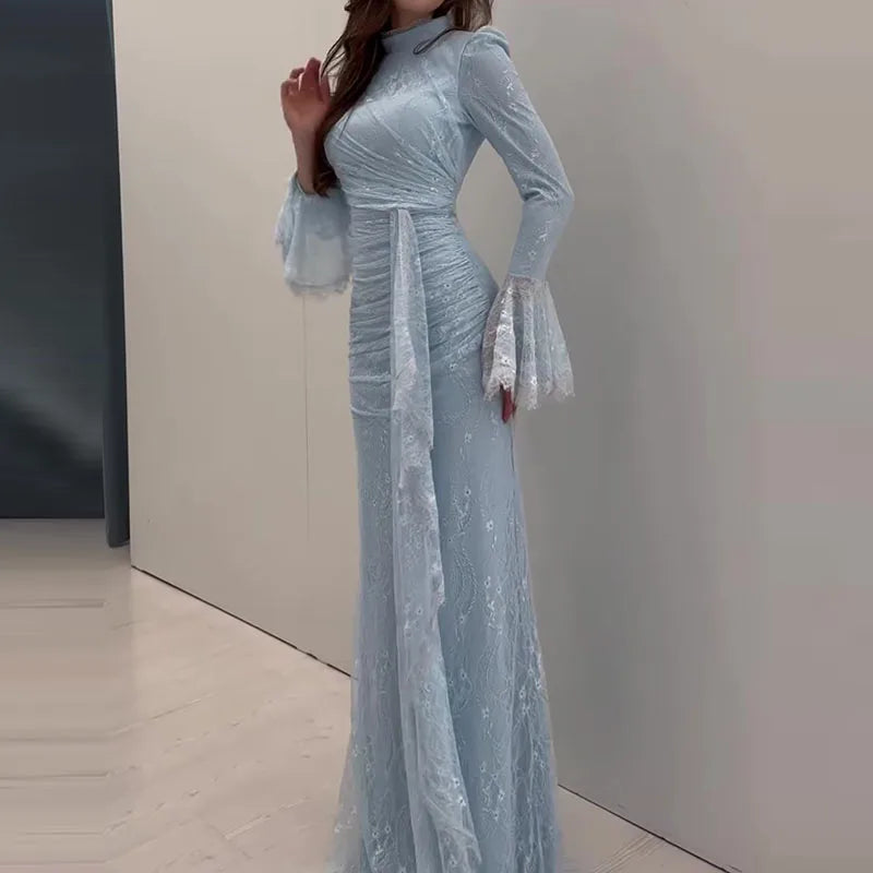 Lace Embroidery Gown