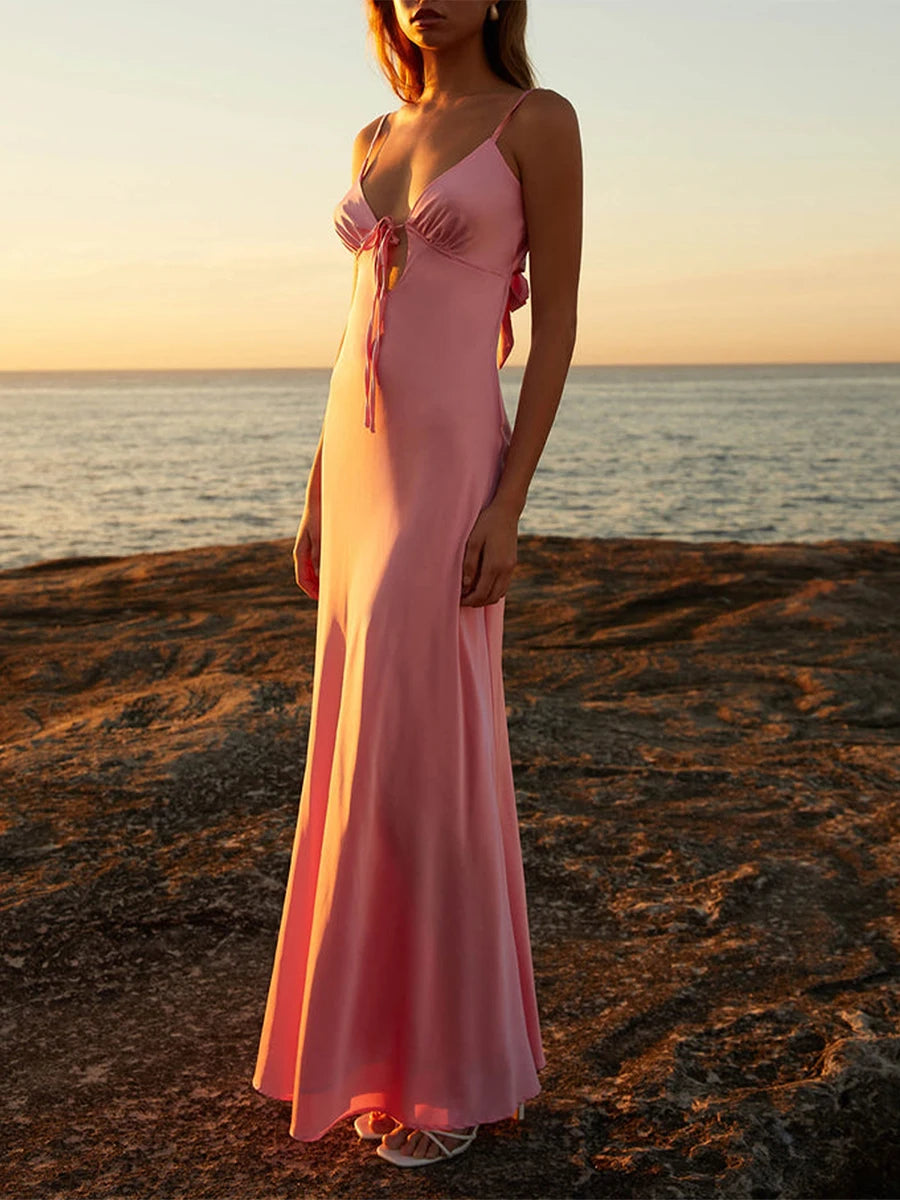 Satin Long Dress