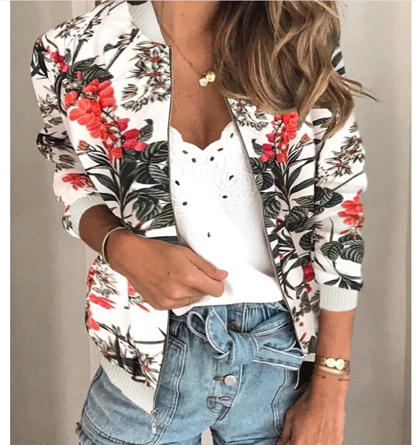 Floral Bomber Jacket