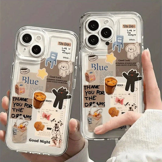 Cute Cake Cat Phone Case For iPhone 16 15 11 13 14 12 Pro Max 16E 7 8 15 14 Plus 11 Pro 12 13 16 Pro SE XR XS X Soft Back Cover