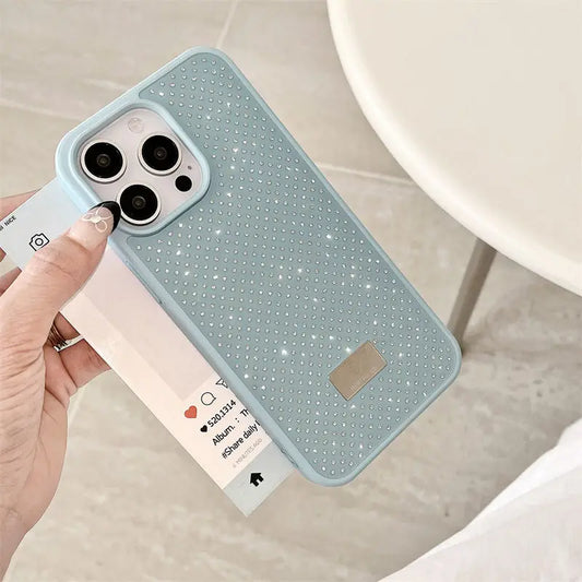 Luxurious Diamond Small Fragrance Phone Case For iPhone 16Pro Max 15Pro 14 13 12 11Pro Max Flash Diamond Premium Protective Case