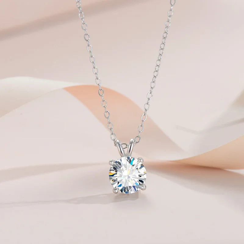 1 2 3 5 Carat Moissanite Necklace