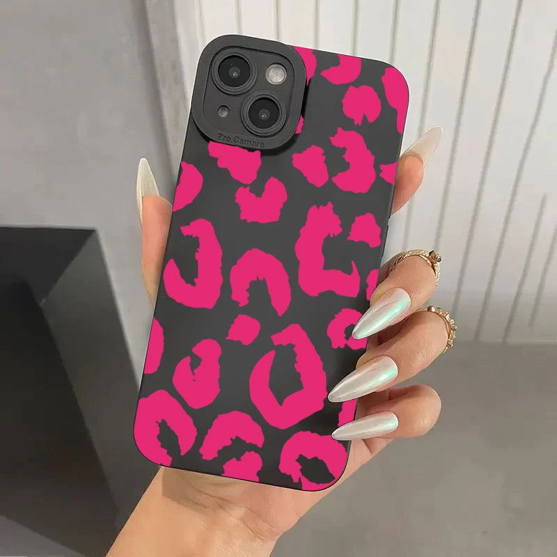Leopard Design Camera Protective Phone Case for iPhone 16 Cases iPhone 17 Air 15 14 13 12 Pro Max 16E Cover