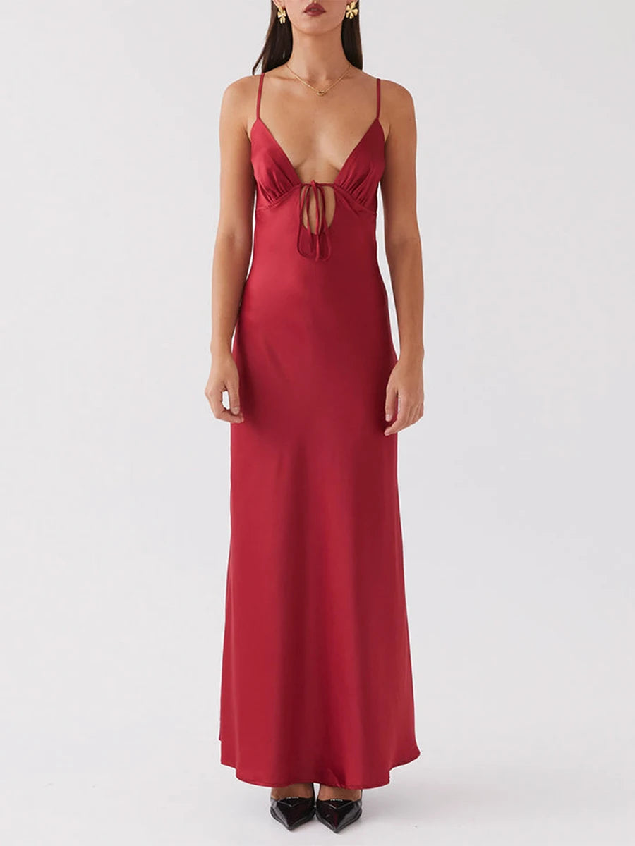 Satin Long Dress