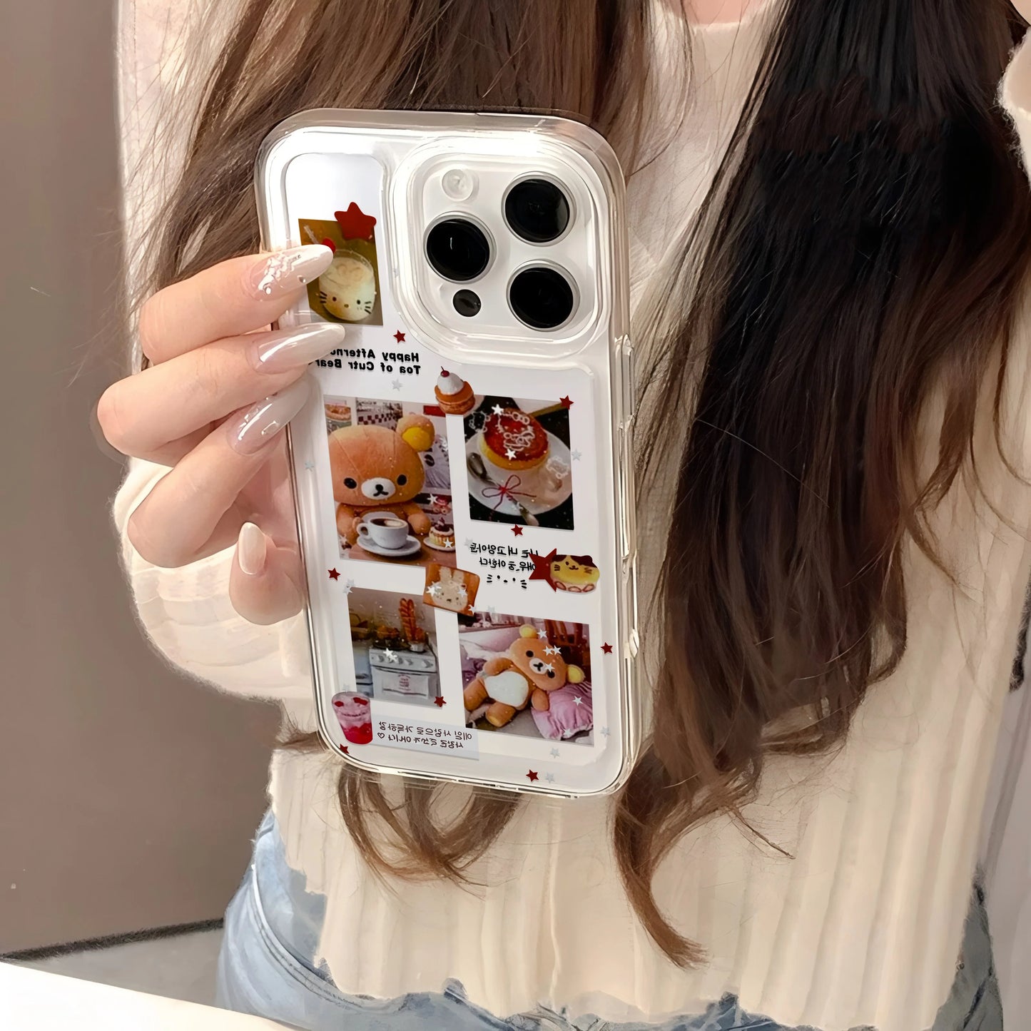 Cute Cake Cat Phone Case For iPhone 16 15 11 13 14 12 Pro Max 16E 7 8 15 14 Plus 11 Pro 12 13 16 Pro SE XR XS X Soft Back Cover
