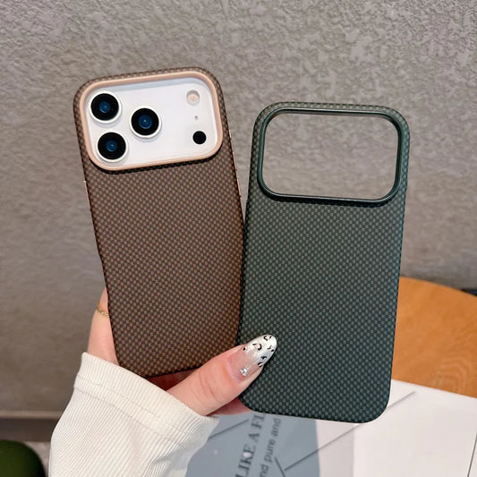 2025 New Original Cloth Texture Business Phone Case for IPhone 17 Pro Max Air Invisible Magnetic Charging Protection Cover Gifts