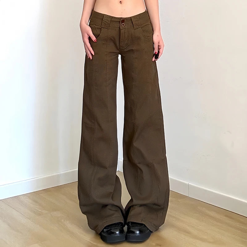 Brown Wide Jeans