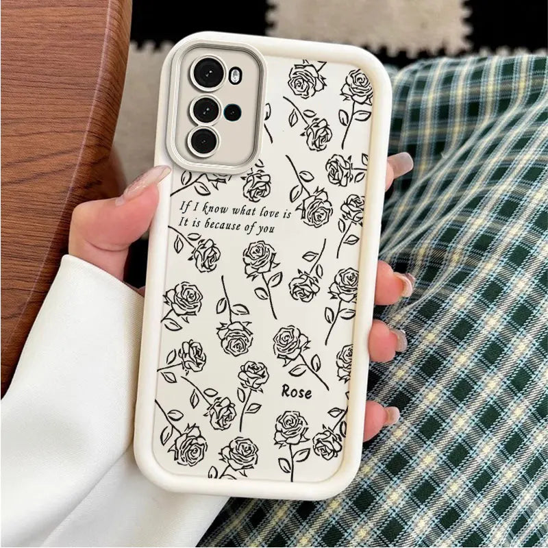 G22 Simple Rose Sky Eye Ladder Phone Case For Motorola Moto G22 Cover