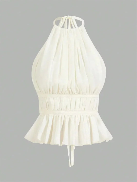 Backless White Top