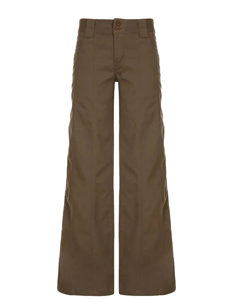 Brown Wide Jeans