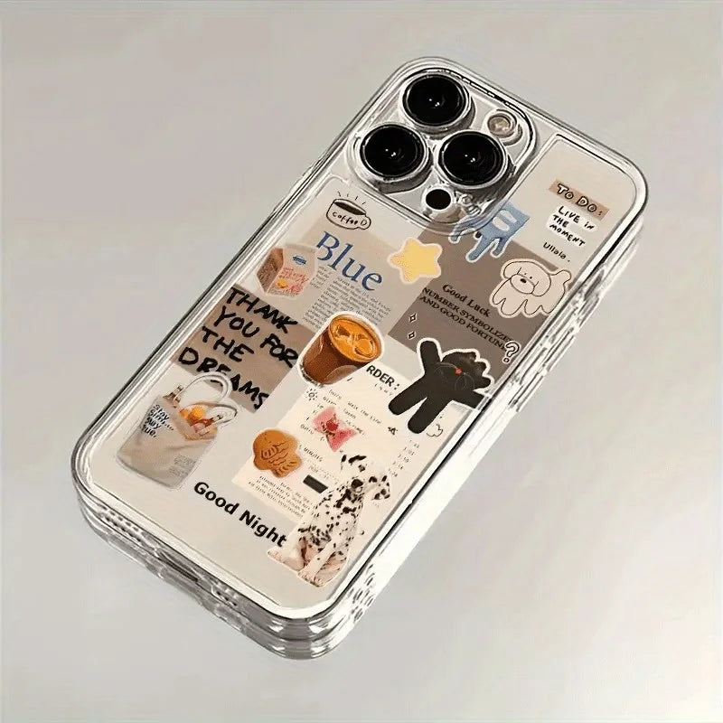 Cute Cake Cat Phone Case For iPhone 16 15 11 13 14 12 Pro Max 16E 7 8 15 14 Plus 11 Pro 12 13 16 Pro SE XR XS X Soft Back Cover