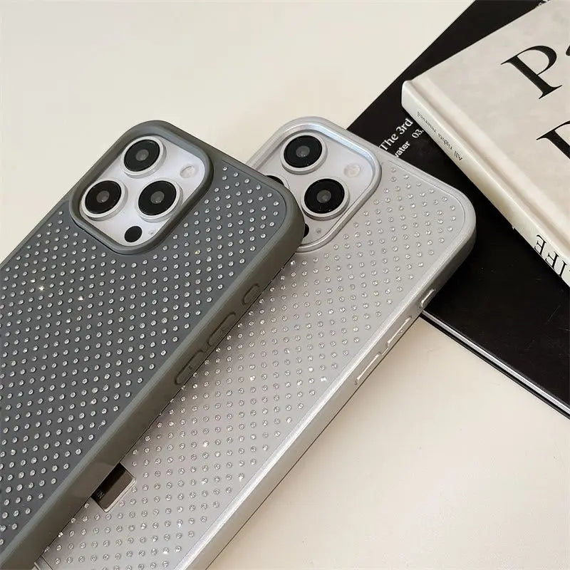 Luxurious Diamond Small Fragrance Phone Case For iPhone 16Pro Max 15Pro 14 13 12 11Pro Max Flash Diamond Premium Protective Case
