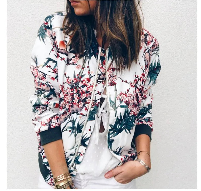 Floral Bomber Jacket