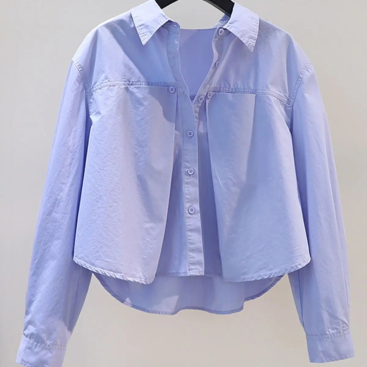 Pleated Cotton Shirt