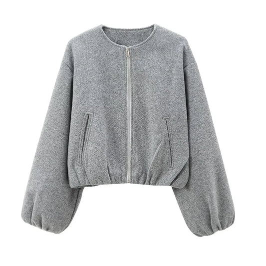 Faux Wool Bomber