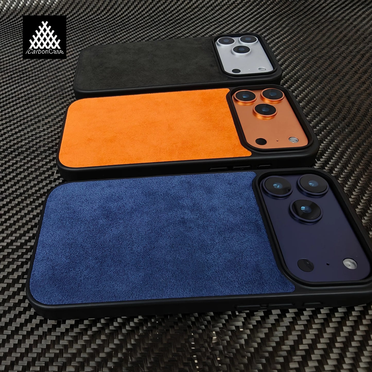 Genuine Italy Magnetic Alcantara Premium Leather Case for iPhone 17 17Pro 16 15 14 13 Pro Max with MagSafe Wireless Charging