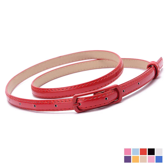 Candy Color Leather Belt