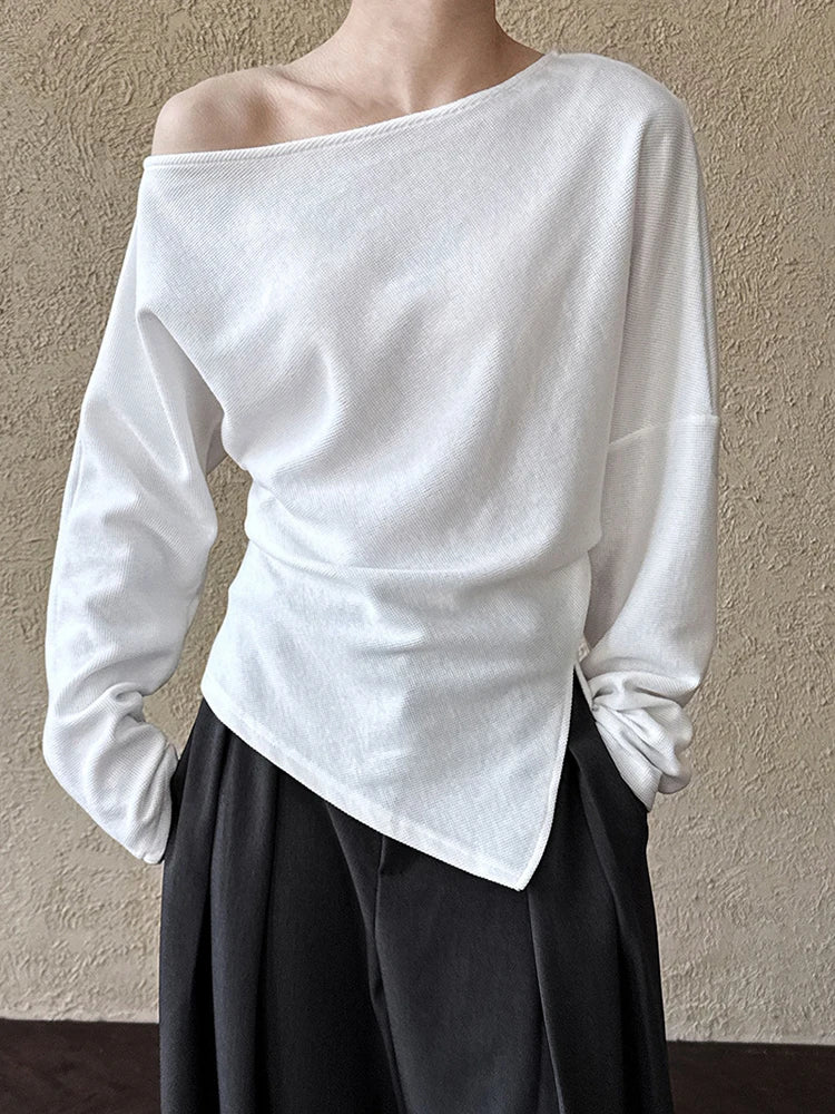 Irregular Pleated Sweatshirt