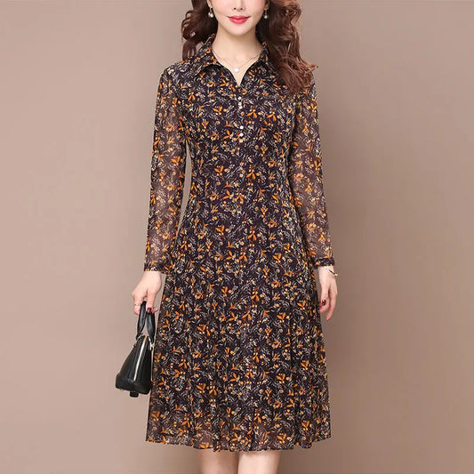 Turndown Collar Dress