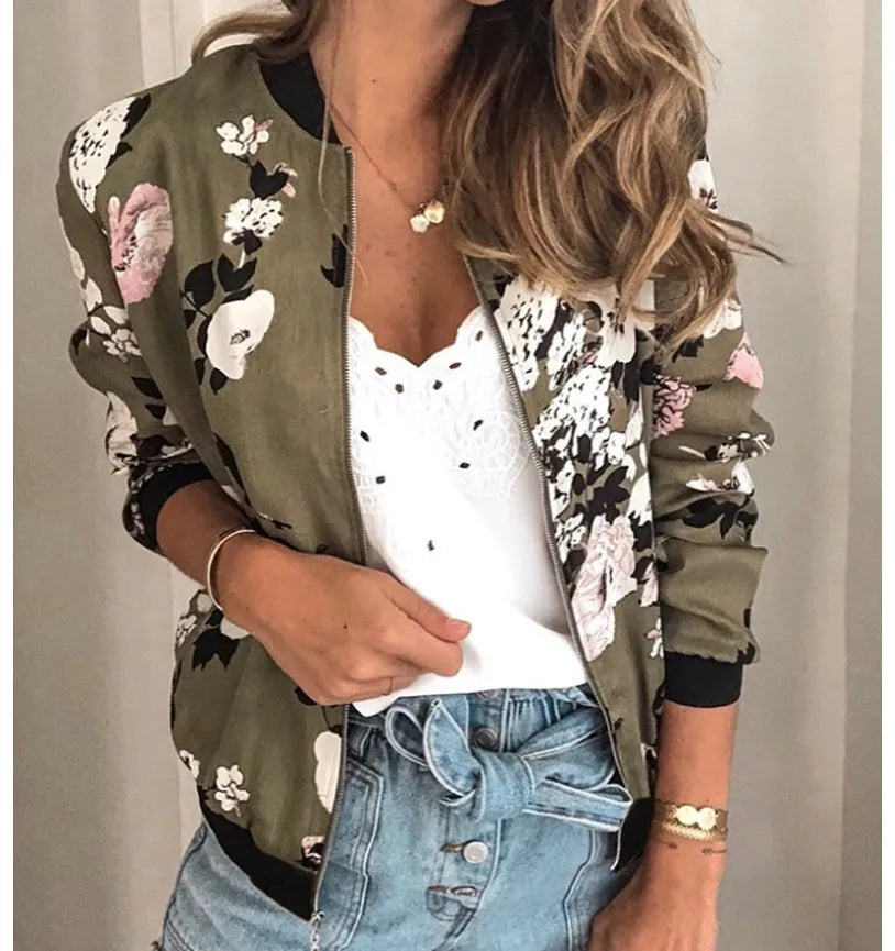 Floral Bomber Jacket